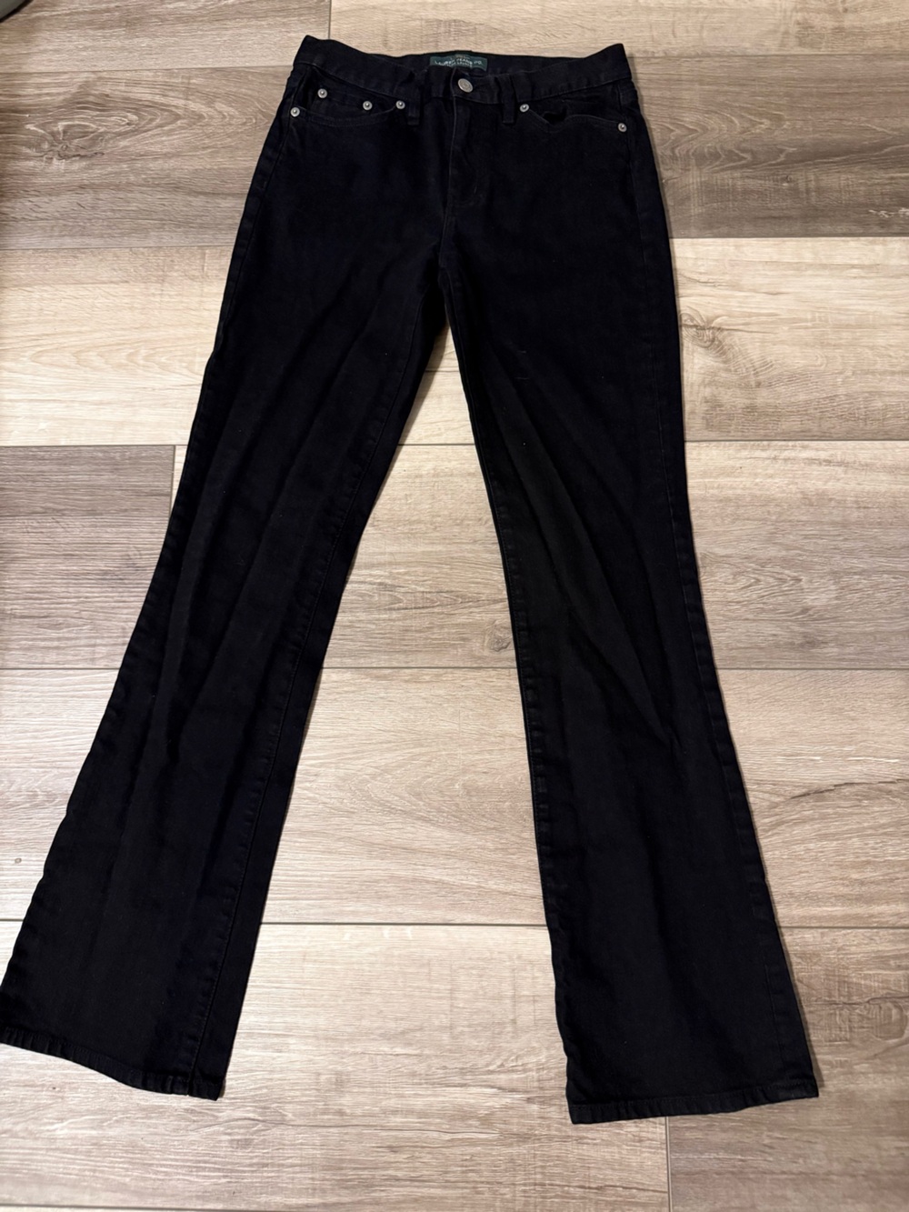 Ralph Lauren Black Flare Wide Women's Jeans